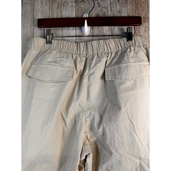 Wilo Parachute‎ Cargo Pants Womens M Clay Ivory Wide Leg Elastic Waist Light NEW - Picture 5 of 12